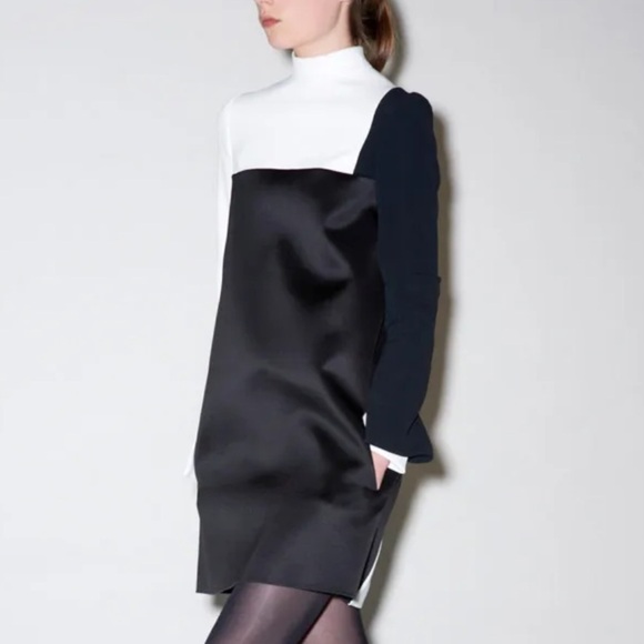 Celine Long Sleeve Silk Mini Dress - Picture 1 of 12